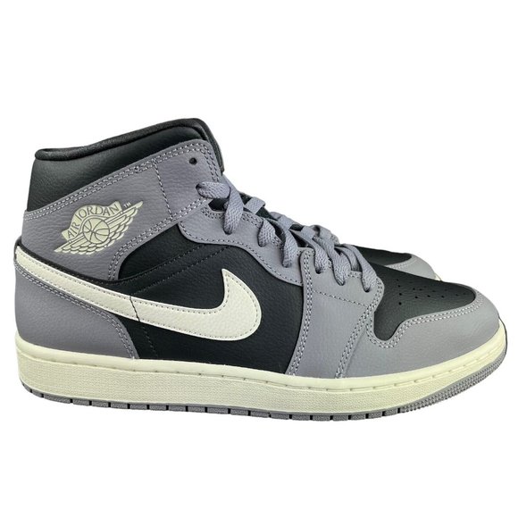 Jordan Shoes - Air Jordan 1 Mid Cement Grey Sail Shoes BQ6472-022 Women's Sizes 11 - 12